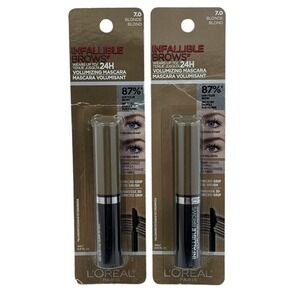 Loreal Infallible Brows 24H Volumizing Mascara‎ 7.0 Blonde New Sealed Lot Of 2